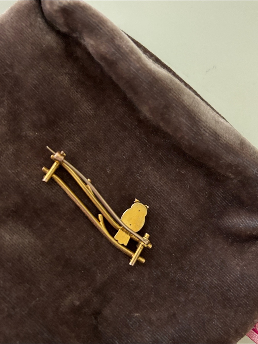 Gold Tone Owl Brooch or purse accessory - Picture 2 of 3